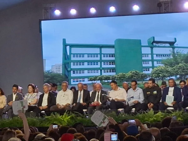 O presidente Lula em agenda em Mauá (SP)