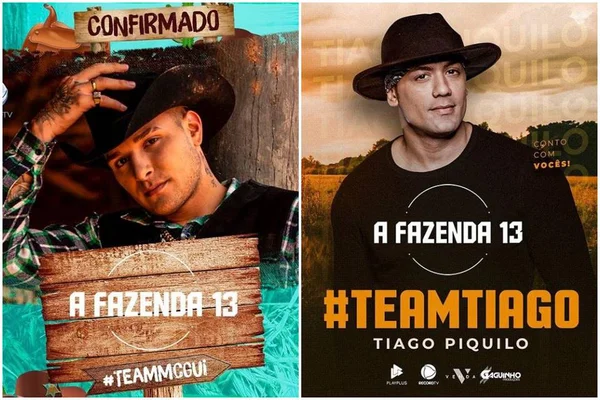 MC Gui e Tiago, dupla com Hugo, são confirmados no elenco de A Fazenda