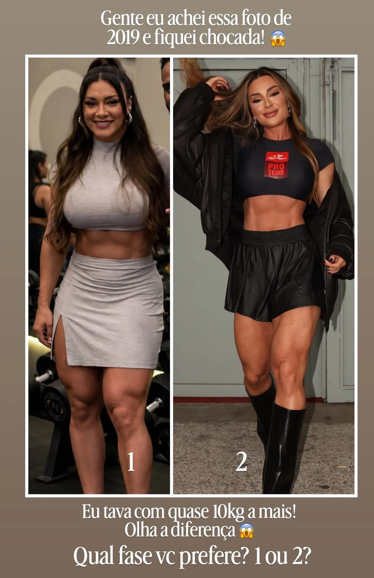 Antes e depois: "Chocada", afirma Juju Salimeni após perder 10 kg
Antes e depois: "Chocada", afirma Juju Salimeni após perder 10 kg
