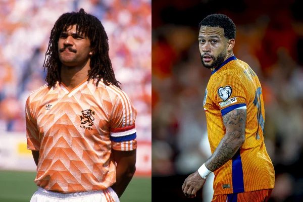Foto colorida de Depay e Gullit - Metrópoles