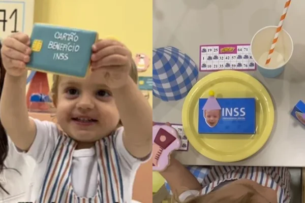 Festa de aniversário de 2 anos com tema “bebê aposentado” diverte web