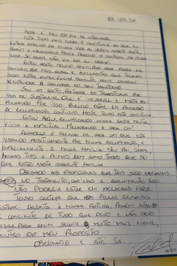 Internado em clínica, Rafael Cardoso publica carta: “Sou um adicto” - destaque galeria Internado em clínica, Rafael Cardoso publica carta: “Sou um adicto” - destaque galeria