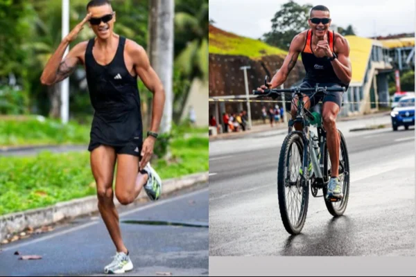 Imagem colorida do corredor Emerson, que teve perna amputada após ser atropelado em Salvador