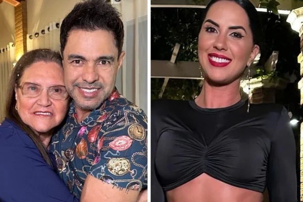 Montagem feita a partir de fotos das redes sociais de Dona Helena, Zezé Di Camargo e Graciele Camargo - Metrópoles