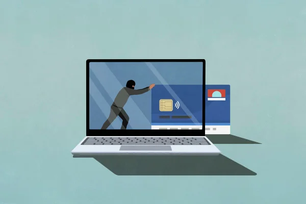 Imagem colorida de criminosos que conseguem informações pessoas com ajuda da tecnologia