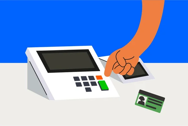 Imagem colorida de desenho ilustrando votação - Metrópoles