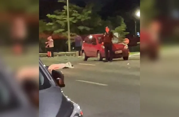 Imagem colorida de atropelamento