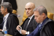 Alexandre de Moraes, que sofreu sanção da Lei Magnitsky do governo dos EUA