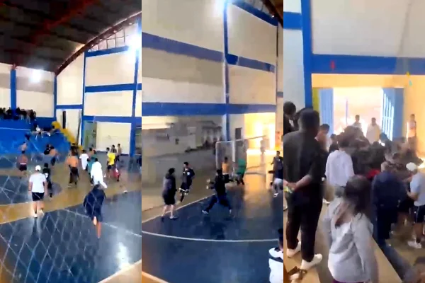 briga estudantes jogos escolares Mateus Leme