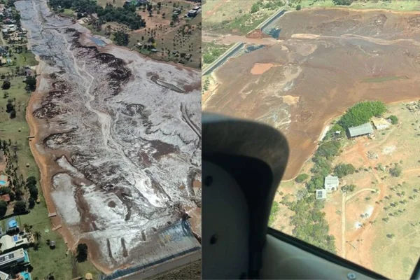 Imagem colorida de área destruída no Mato Grosso do Sul - Metrópoles