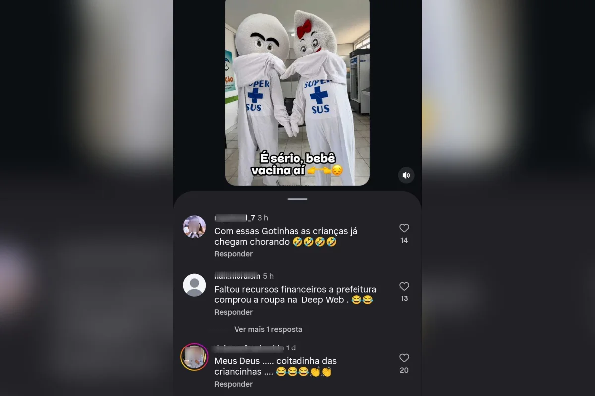 Comentários sobre o casal Zé Gotinha Comentários sobre o casal Zé Gotinha