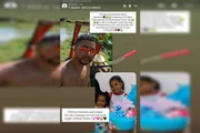 Publicação falando do Fábio e duas crianças