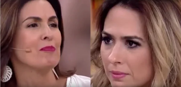 Fátima Bernardes dá patada em Tatá Werneck ao vivo durante Encontro