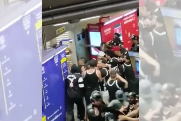 Confusão com torcedores do Corinthians