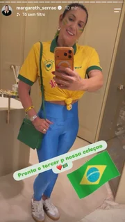 Margareth Serrão escreveu "celeção" ao invés de seleção Margareth Serrão escreveu "celeção" ao invés de seleção