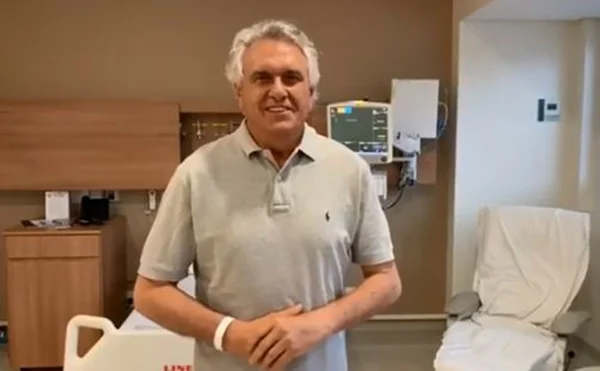 Em recuperação de cirurgia, Caiado grava vídeo de agradecimento