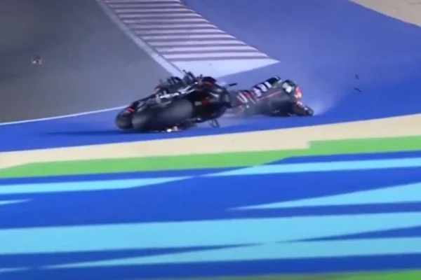 Foto colorida de Jorge Martín, campeão da Moto GP, após acidente no Catar - Metrópoles