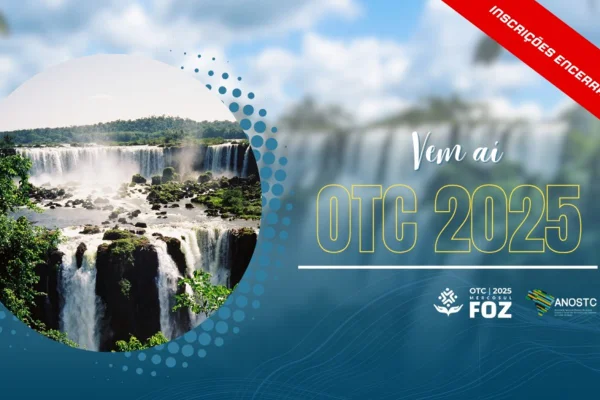Banner da OTC 2025 em Foz do Iguaçu