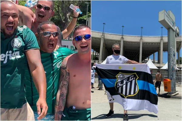 Torcedores Palmeiras e Santos