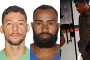 Trio preso possuía profissões distintas. Maicon Fernandes Cintra (à esquerda), Luis Felipe Feliciano Egoroff (ao centro) e Vitor de Freitas Gonçalves (à direita) foram indiciados por homicídio com dolo eventual, quando assume o risco de morte em rope jump