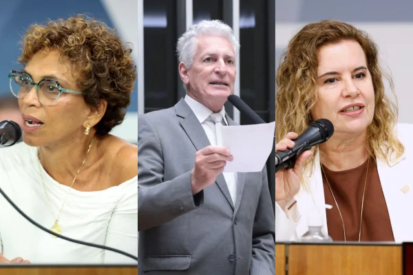 Montagem com Marília Campos, Rogério Correia e Sandra Goulart