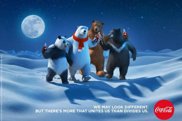 Urso polar da Coca-Cola ganha amigos que retratam diversidade
