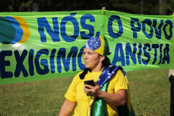 Brasília: público se concentra entre Funarte e Torre em ato pró-anista