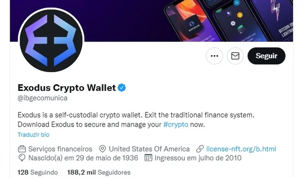 Twitter do IBGE é hackeado