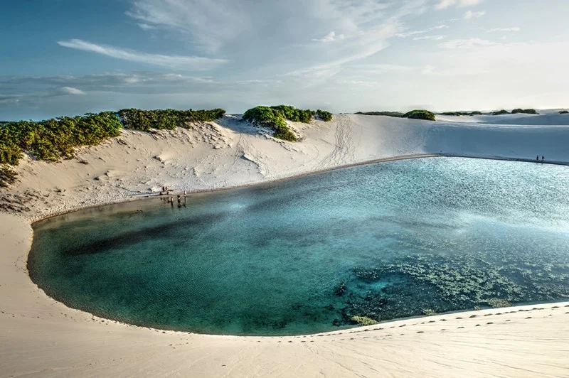 Lagoon in the dunes of Lençóis Maranhenses National Park. Lagoon in the dunes of Lençóis Maranhenses National Park.