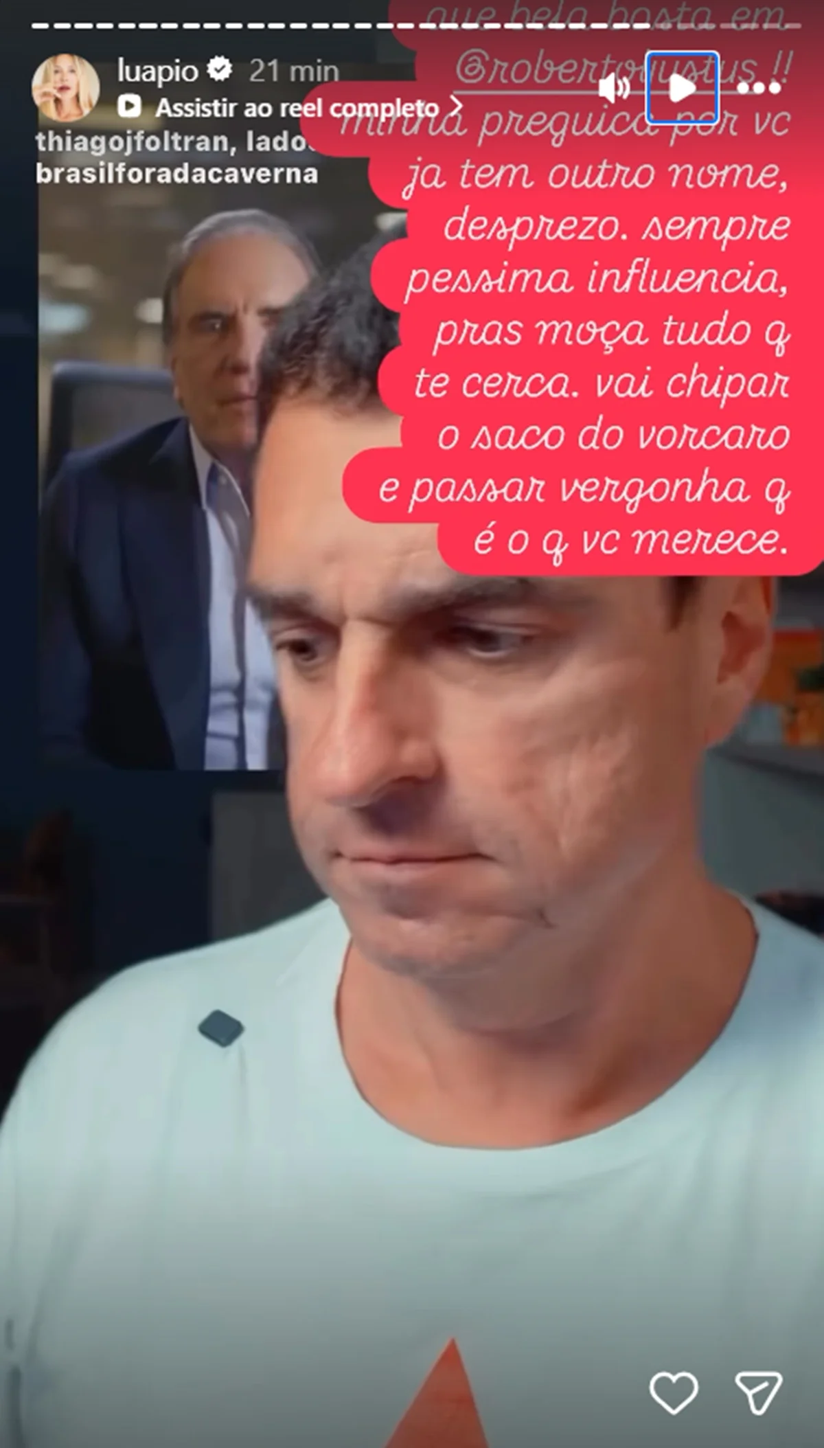 Luana Piovani se revolta e diz sentir “desprezo” por Roberto Justus - imagem 1 Luana Piovani se revolta e diz sentir “desprezo” por Roberto Justus - imagem 1