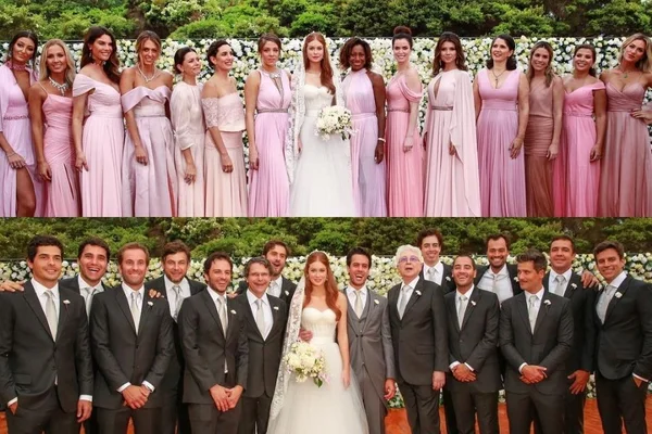 Casamento de Marina Ruy Barbosa e Xande Negrão teve 28 madrinhas e padrinhos