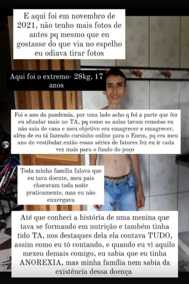 Relato de Zé Carlos no Instagram Relato de Zé Carlos no Instagram