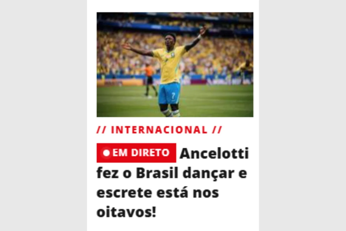 Imprensa internacional exalta virada do Brasil sobre o Japão na Copa - imagem 1