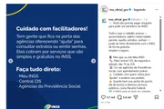 Postagem do INSS que gerou "revolta" de advogados; INSS ocultou comentários após bate-boca entre usuários e advogados Postagem do INSS que gerou "revolta" de advogados; INSS ocultou comentários após bate-boca entre usuários e advogados