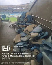 Maracanã teve quase 500 cadeiras quebradas e prejuízo de mais de R$ 300 mil - imagem 2 Maracanã teve quase 500 cadeiras quebradas e prejuízo de mais de R$ 300 mil - imagem 2