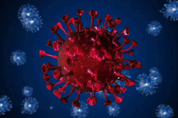 Alerta SOS sobre o coronavírus COVID-19. Risco médico para a saúde devido ao vírus pandêmico, imunologia, virologia, conceito de epidemiologia. Contexto do vírus em microscópio. Metrópoles