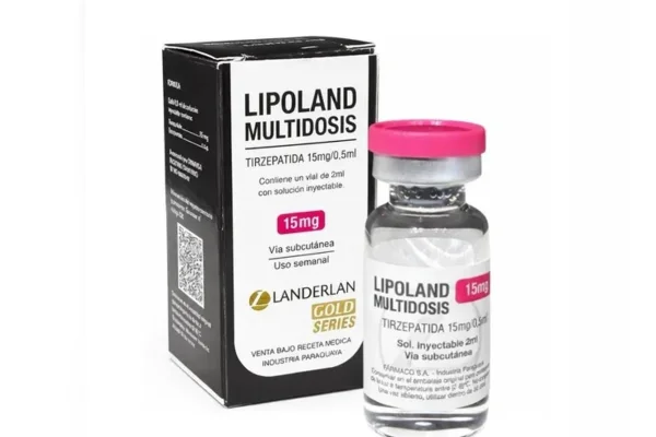 Foto colorida da ampola do medicamento Lipoland - Metrópoles