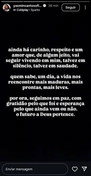 Yasmin Santos falou pela primeira vez sobre o término com Maria Venture 