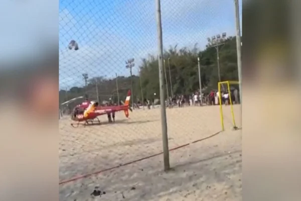 Imagem colorida, helicóptero Arcanjo-01 foi acionado para resgate- Metrópoles