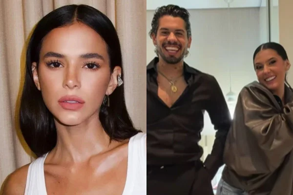 Montagem colorida de Bruna Marquezine, Zé Felipe e Ana Castela - Metrópoles
