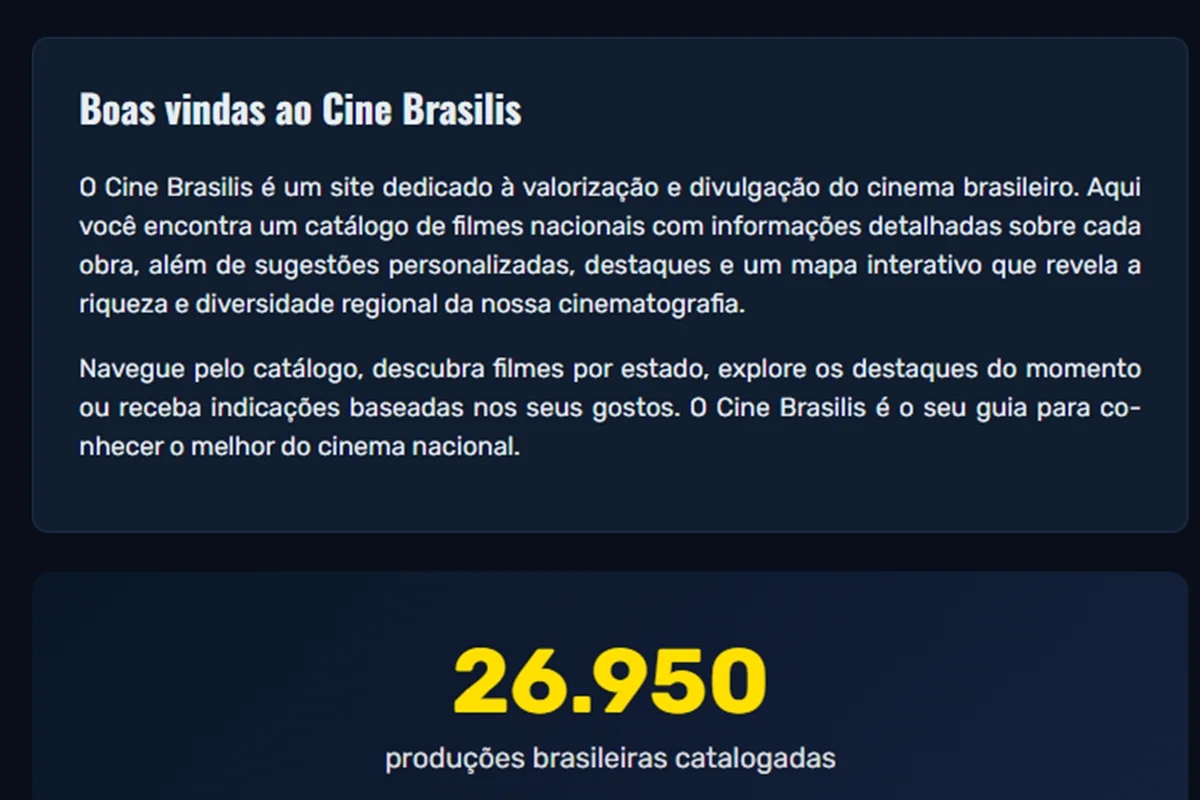 Alunos de federal do Paraná criam plataforma para recomendar filmes brasileiros Alunos de federal do Paraná criam plataforma para recomendar filmes brasileiros