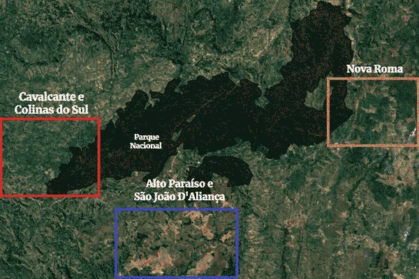 evolução da ocupação territorial na chapada dos veadeiros, em goiás