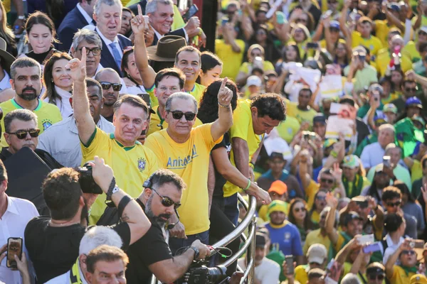 O ex-presidente, Jair Bolsonaro, participa do ato pró-anistia em Brasília - metrópoles