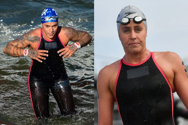 Foto colorida de brasileiras da maratona aquática - Metrópoles