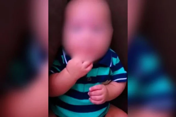 Bebê vítima de agressão em São Vicente