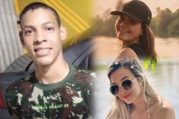 imagem colorida de thiago de brito de almeida, rayane alves e rithiele alves, todos vítimas do mesmo líder do CV no Mato Grosso