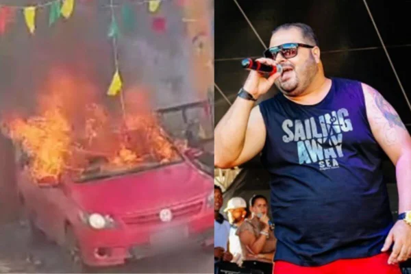 Músico canta e carro pega foto - Metrópoles
