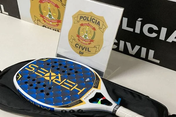 Raquetes roubadas e recuperadas pela PCDF