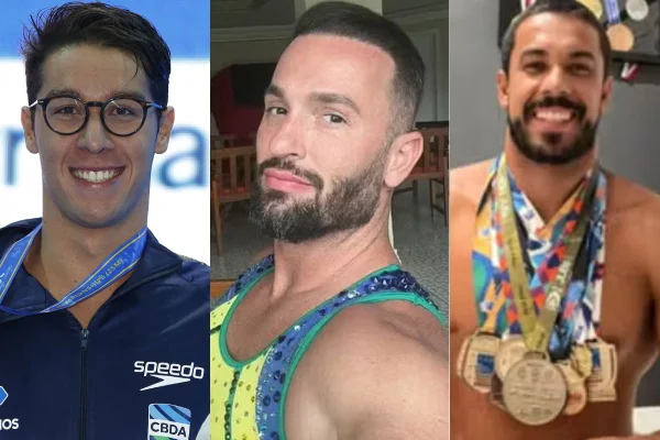 Brandonn Almeida, Diego Hypólito e Maike, do BBB25