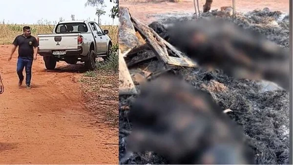 Imagem colorida de cena do crime onde líder religiosa e marido foram mortos - Metrópoles